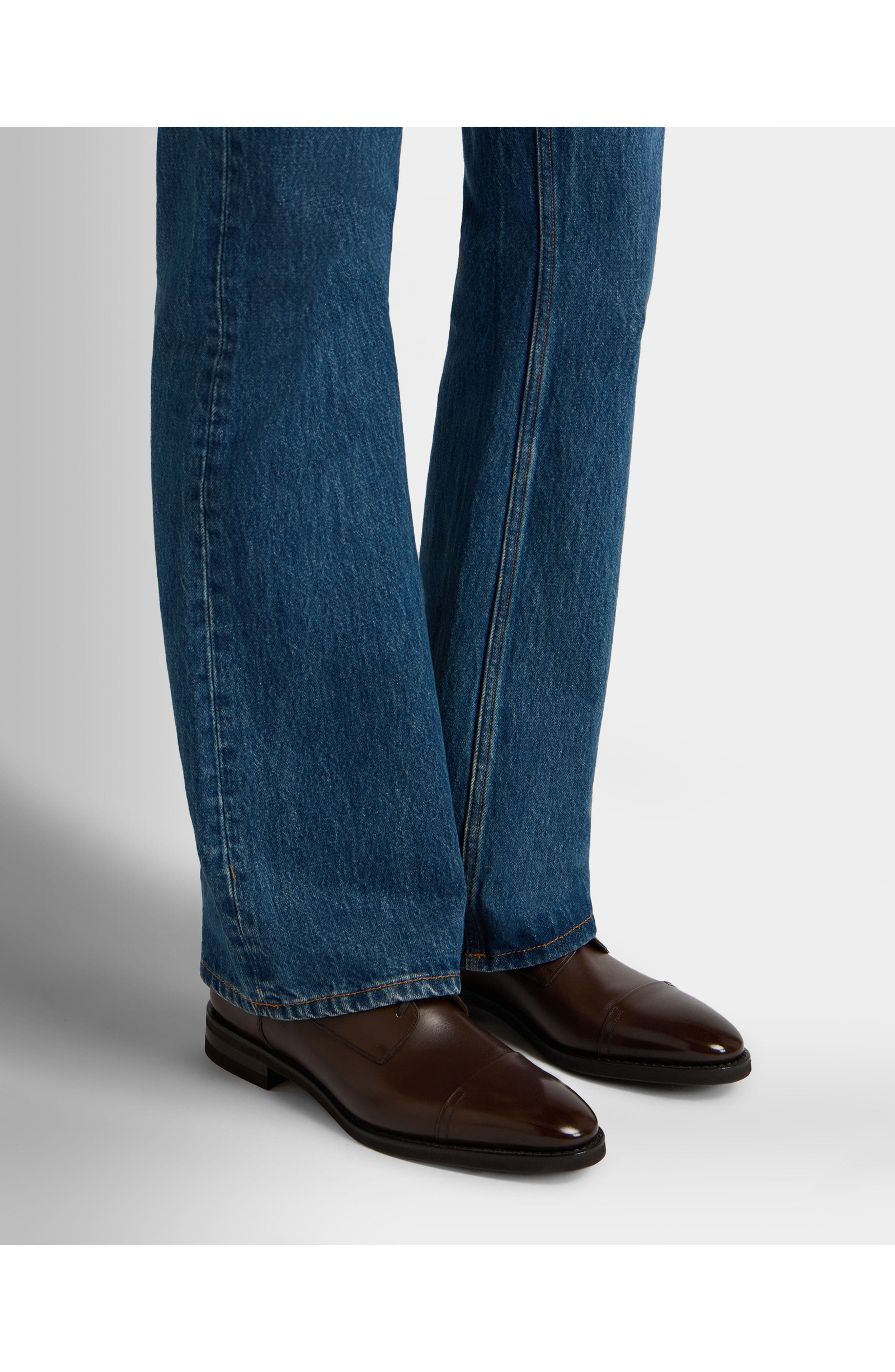 Bally Scribe Un Derby in Leather, Alternate, color, Brown