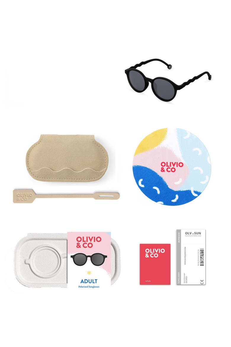 Adult Oval Sunglasses, Alternate, color, Squid Black