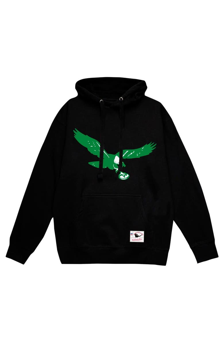 Mitchell & Ness Men's Mitchell & Ness Black Philadelphia Eagles Vintage Pullover Hoodie, Alternate, color, 