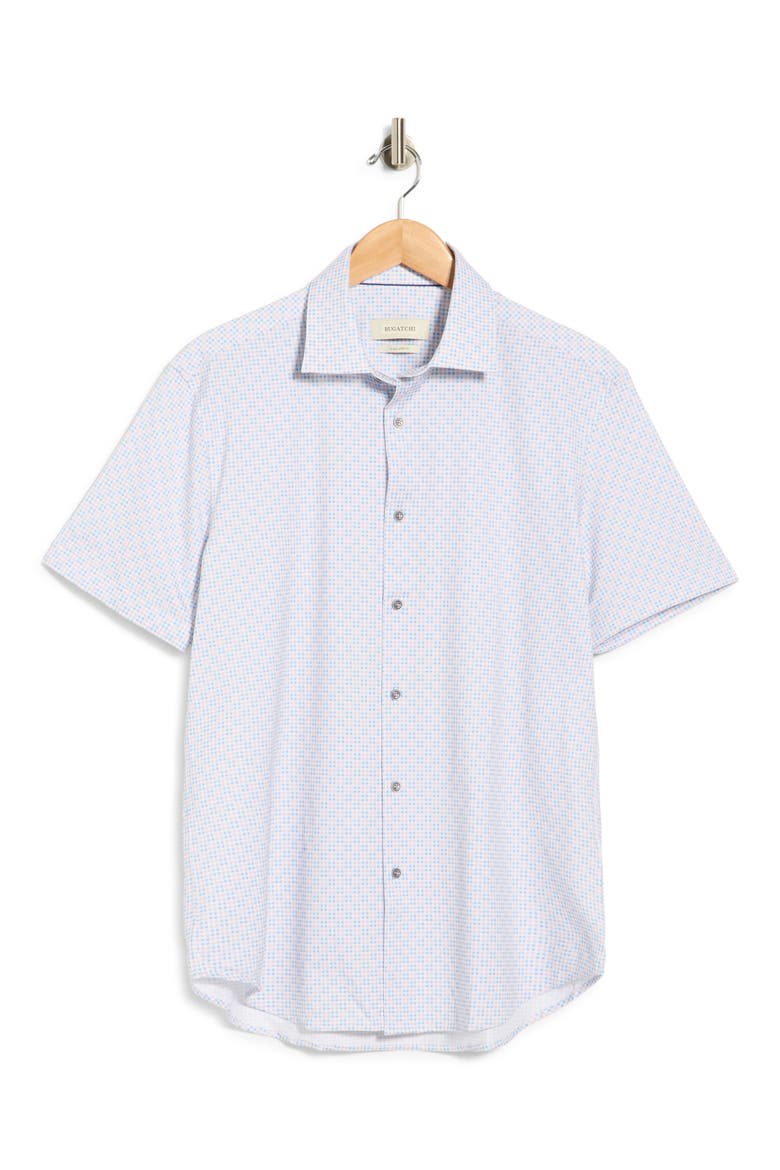Short Sleeve Woven Shirt, Main, color, DUSTY PINK