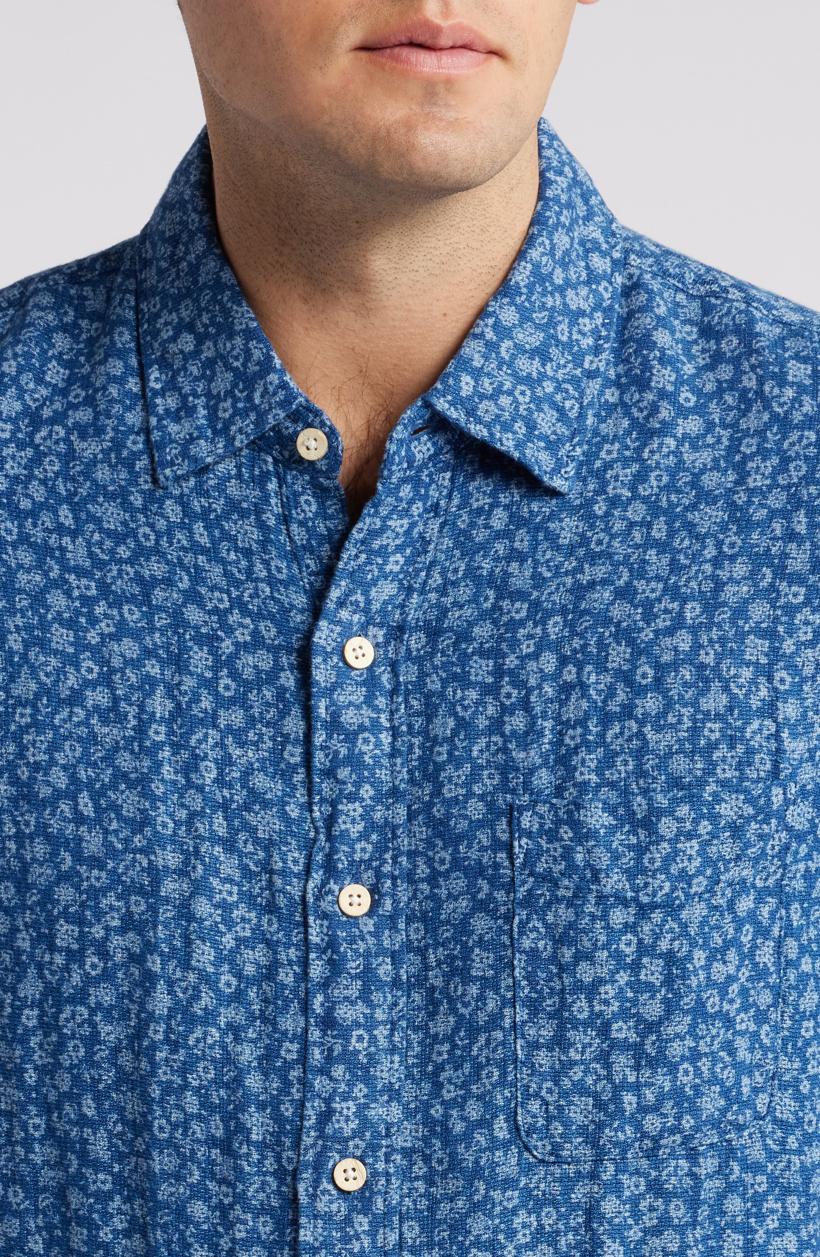 Faherty Laguna Short Sleeve Linen Shirt (Men) | Nordstromrack