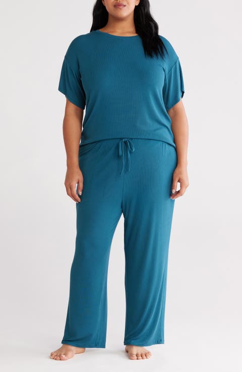Moonlight Eco Easy Rib Pajamas (Plus Size)