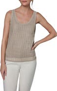 Donna Karan New York Grid Patter Sweater Tank