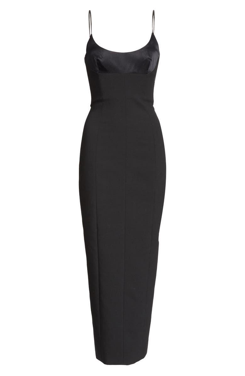 Alexander Wang Satin Bodice Midi Dress, Alternate, color,