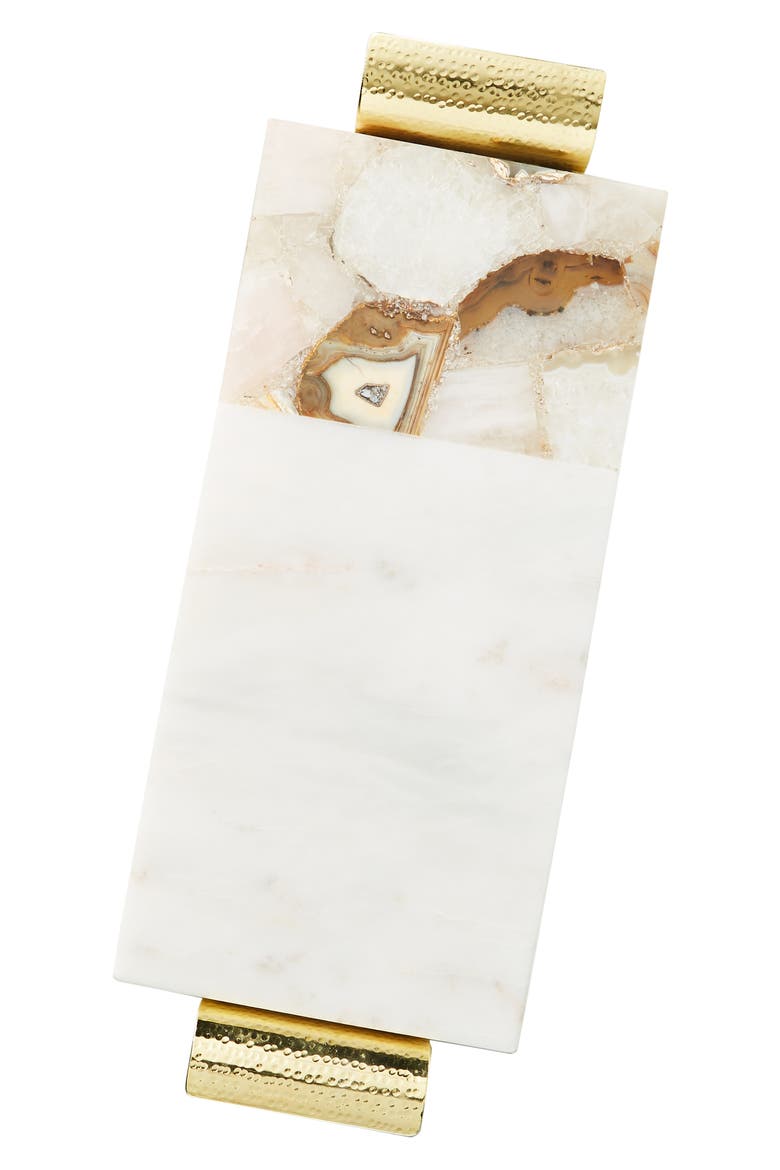 Anthropologie Morgan Agate & Marble Cheese Board, Alternate, color, WHITE