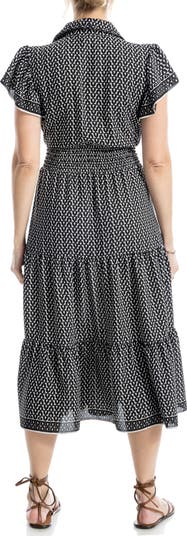 Floral Tie Front Shirtdress