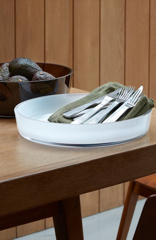Lsa Collective Low Glass Bowl In White