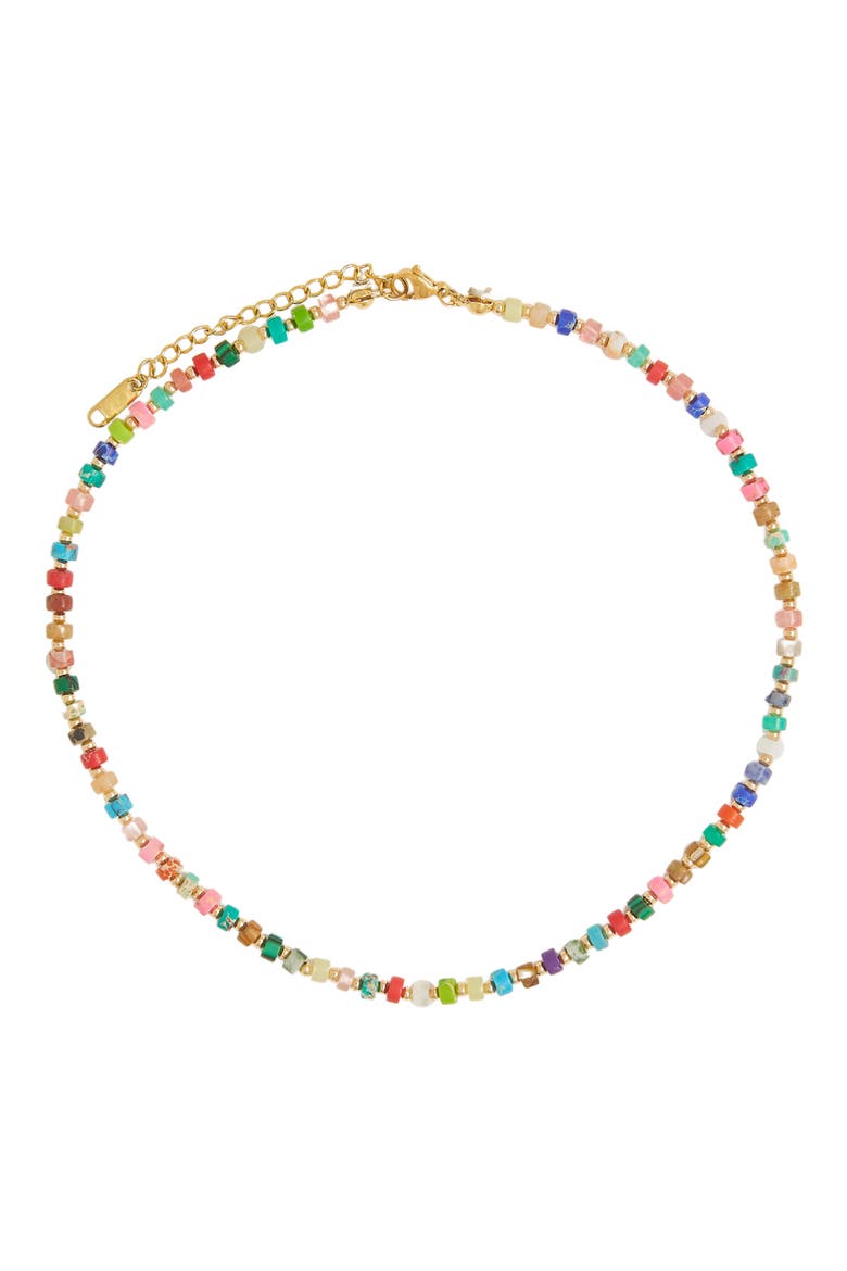 Janet Beaded Necklace, Main, color, GOLD MULTI
