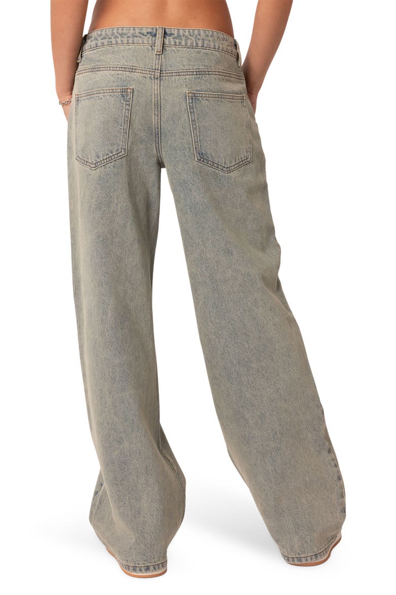 Magda Acid Wash Low Rise Jeans, Alternate, color, BLUE