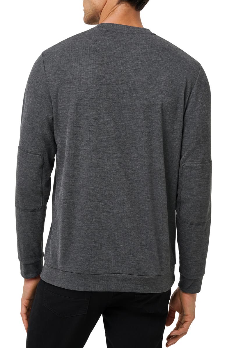 TravisMathew Cloud Long Sleeve T-Shirt, Alternate, color, Heather Black