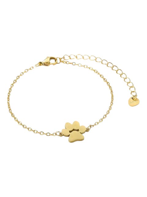 PurePaw Link Chain Paw Cutout Charm Bracelet
