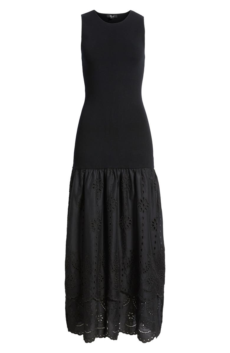 Rails Lavina Sleeveless Eyelet Embroidered Sundress, Alternate, color, Black