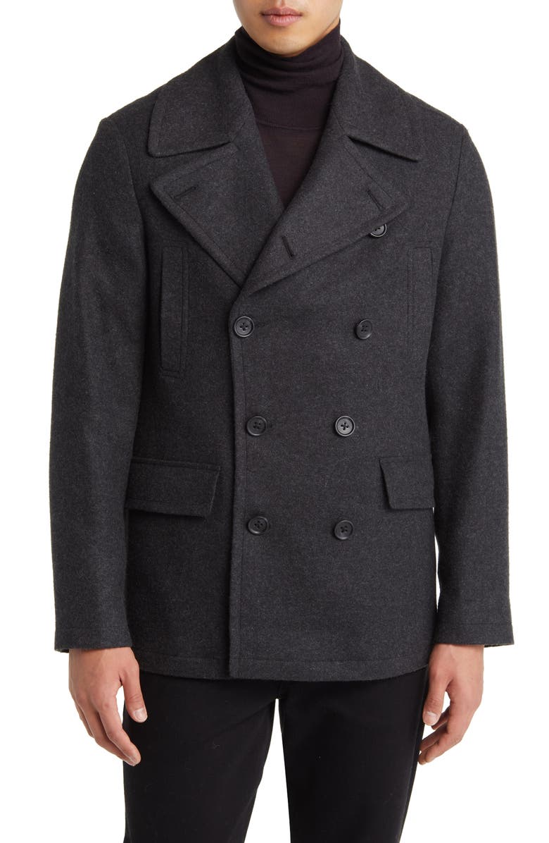 Nordstrom Felted Peacoat, Main, color,