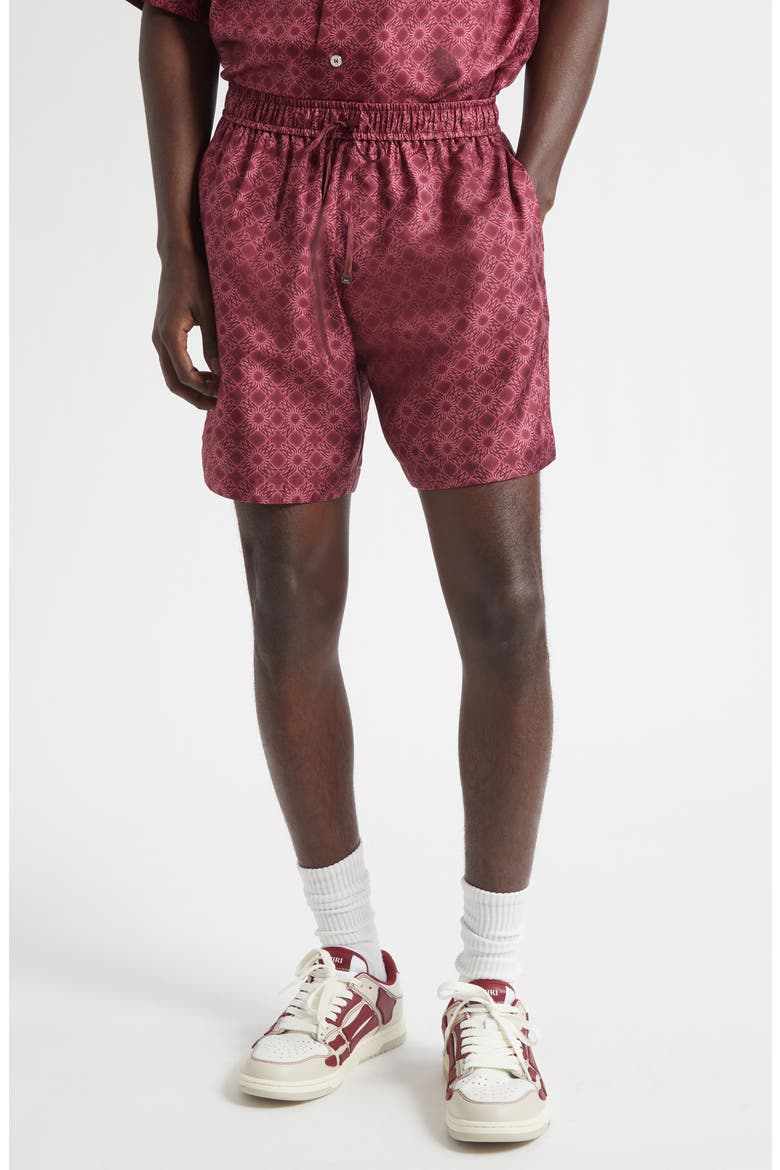 MA Quad Silk Bowling Shorts, Main, color, WINE