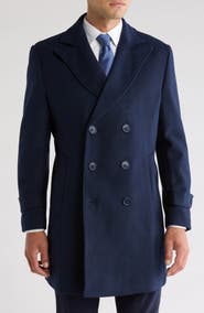 Braveman Double Breasted Wool Blend Pea Coat
