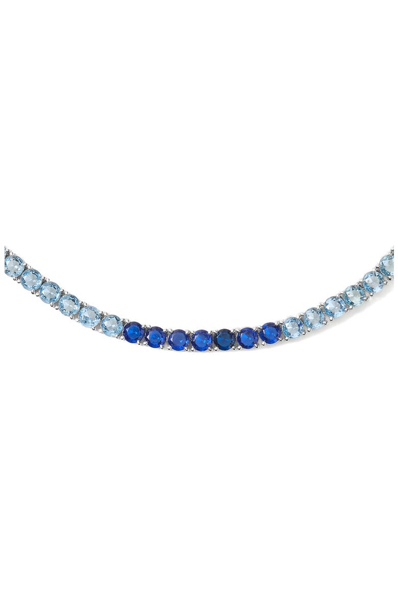 Bold Brilliance Tennis Collar Necklace, Alternate, color, BLUE MULTI/ SILVER