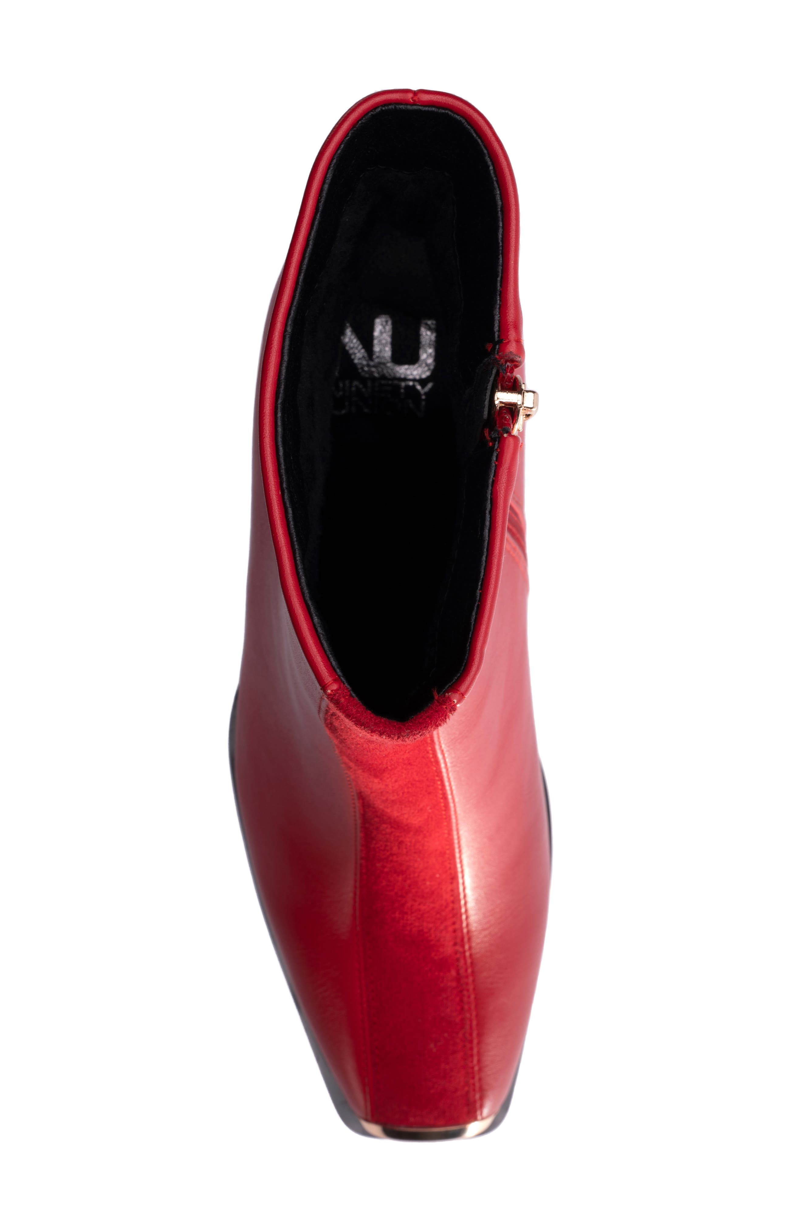 Tempo Tipped Block Heel Bootie, Alternate, color, RED