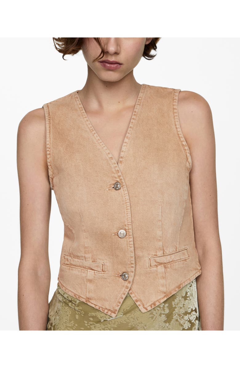MANGO Denim Vest, Alternate, color, 