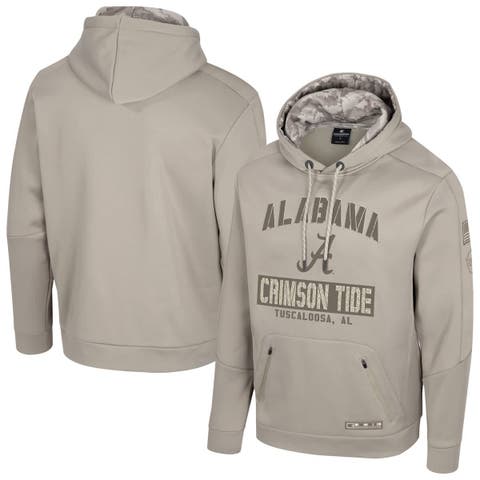 Men's Colosseum  Oatmeal Alabama Crimson Tide Operation Hat Trick Battalion Hoodie