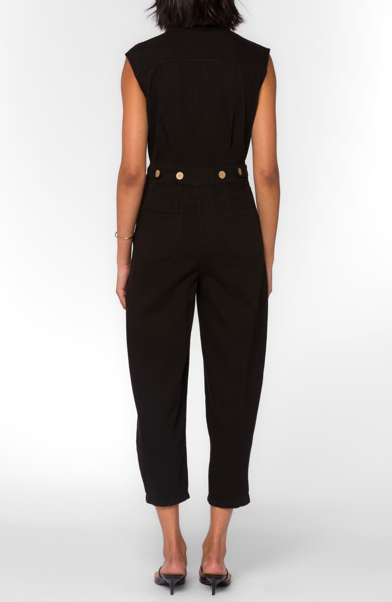 VELVET HEART Maggie Cotton Blend Crop Jumpsuit, Alternate, color, Black
