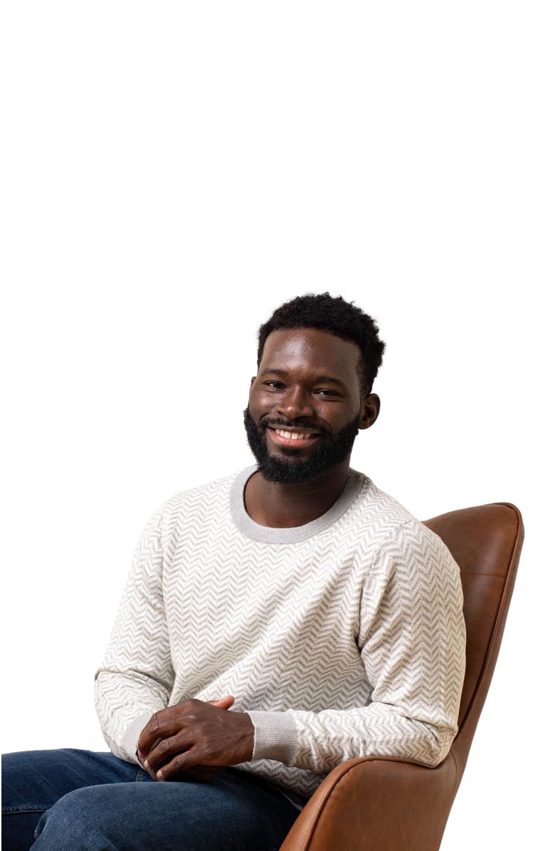 Hope & Henry Men's Organic Intarsia Crew Neck Sweater, Alternate, color, 