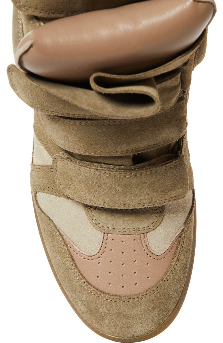 Isabel Marant Bekett Hidden Wedge High Top Sneaker, Alternate, color, Taupe