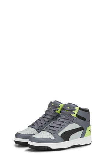 Puma Kids' Rebound Layup High Top Sneaker In Gray