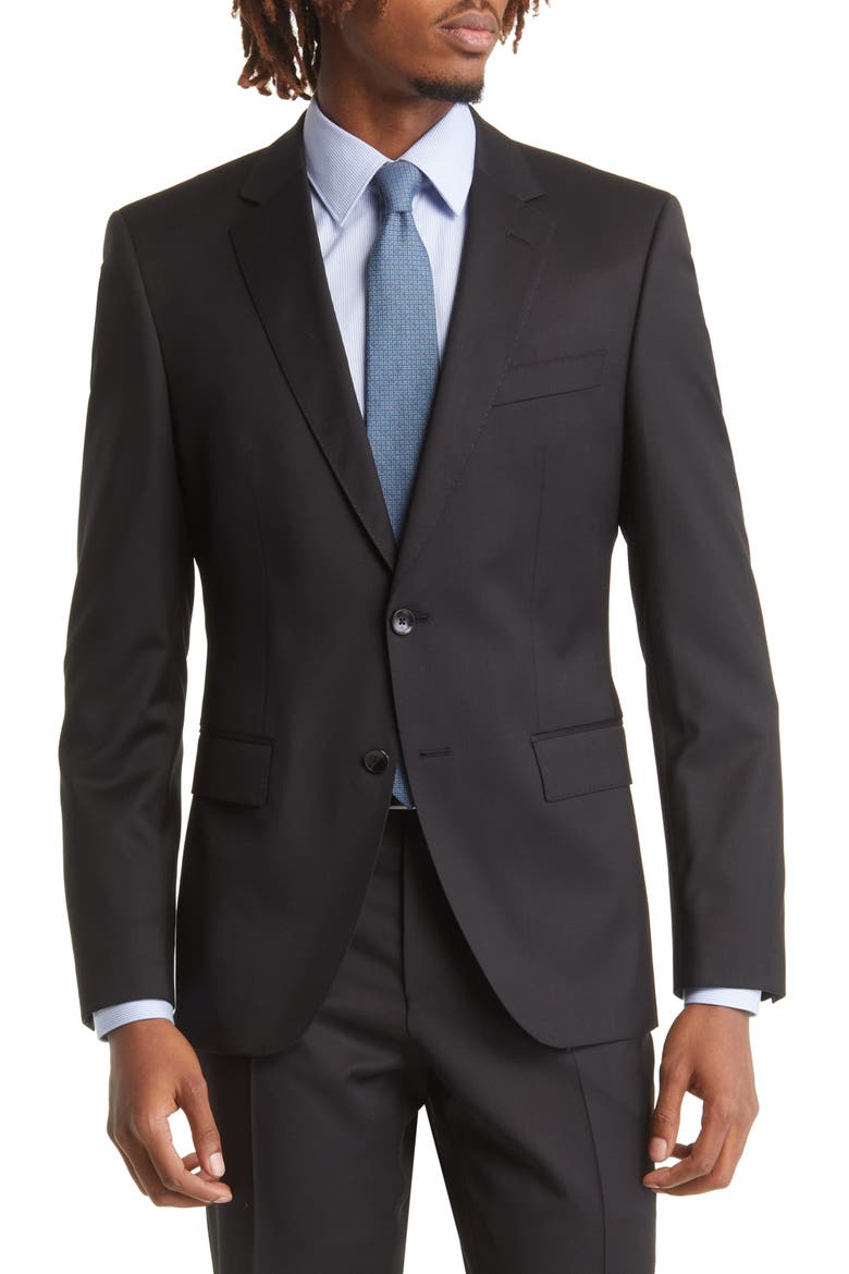 Huge Solid Wool Suit, Alternate, color, BLK