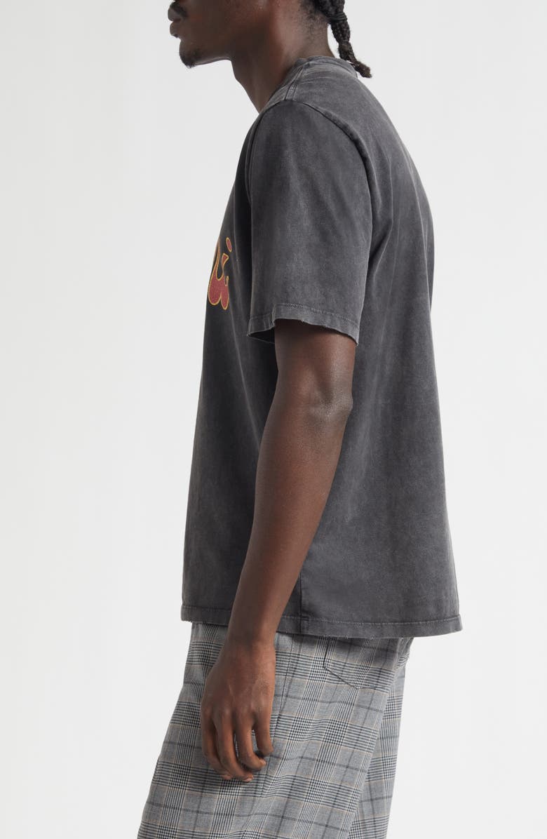 AMIRI Groovy Glitter Logo Graphic T-Shirt, Alternate, color, Black