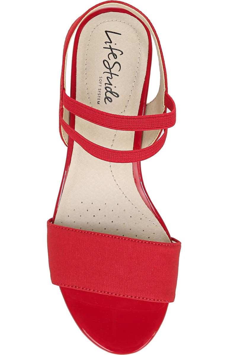 LifeStride SHOES Yolo Wedge Sandal, Alternate, color, Red
