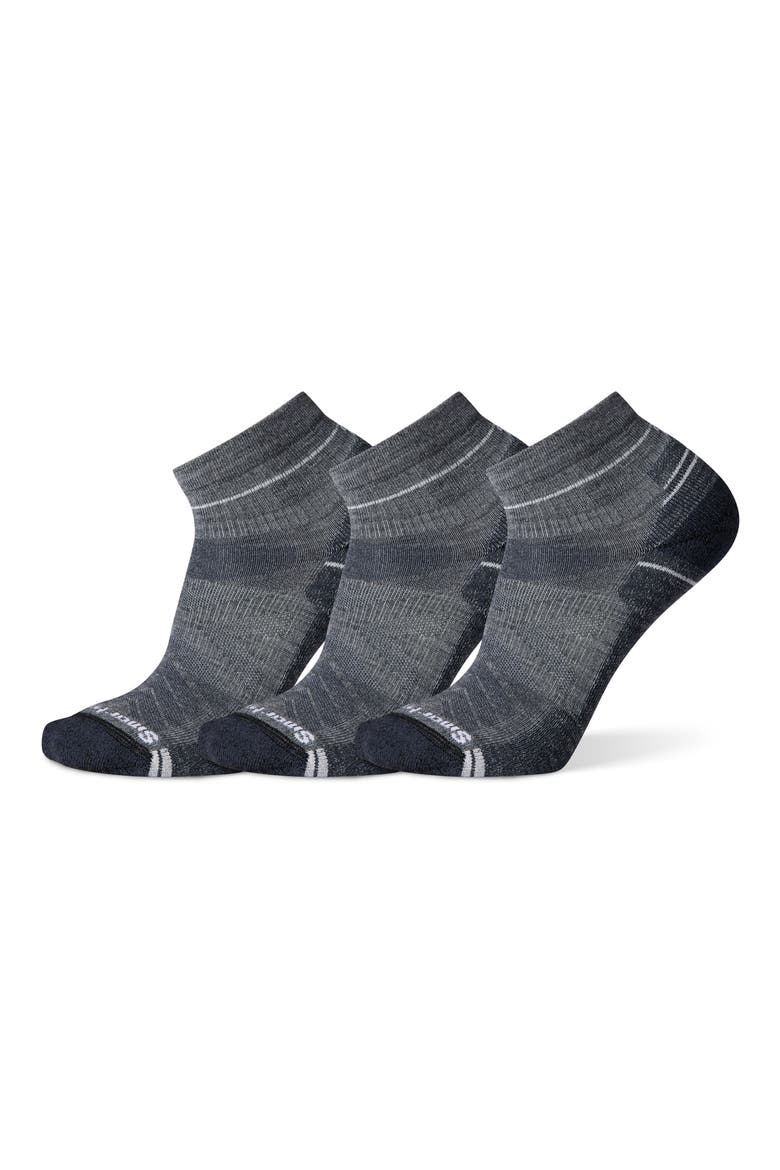 3-Pack Hike Light Cushion Ankle Socks, Main, color, HIKE MEDIUM GRAY