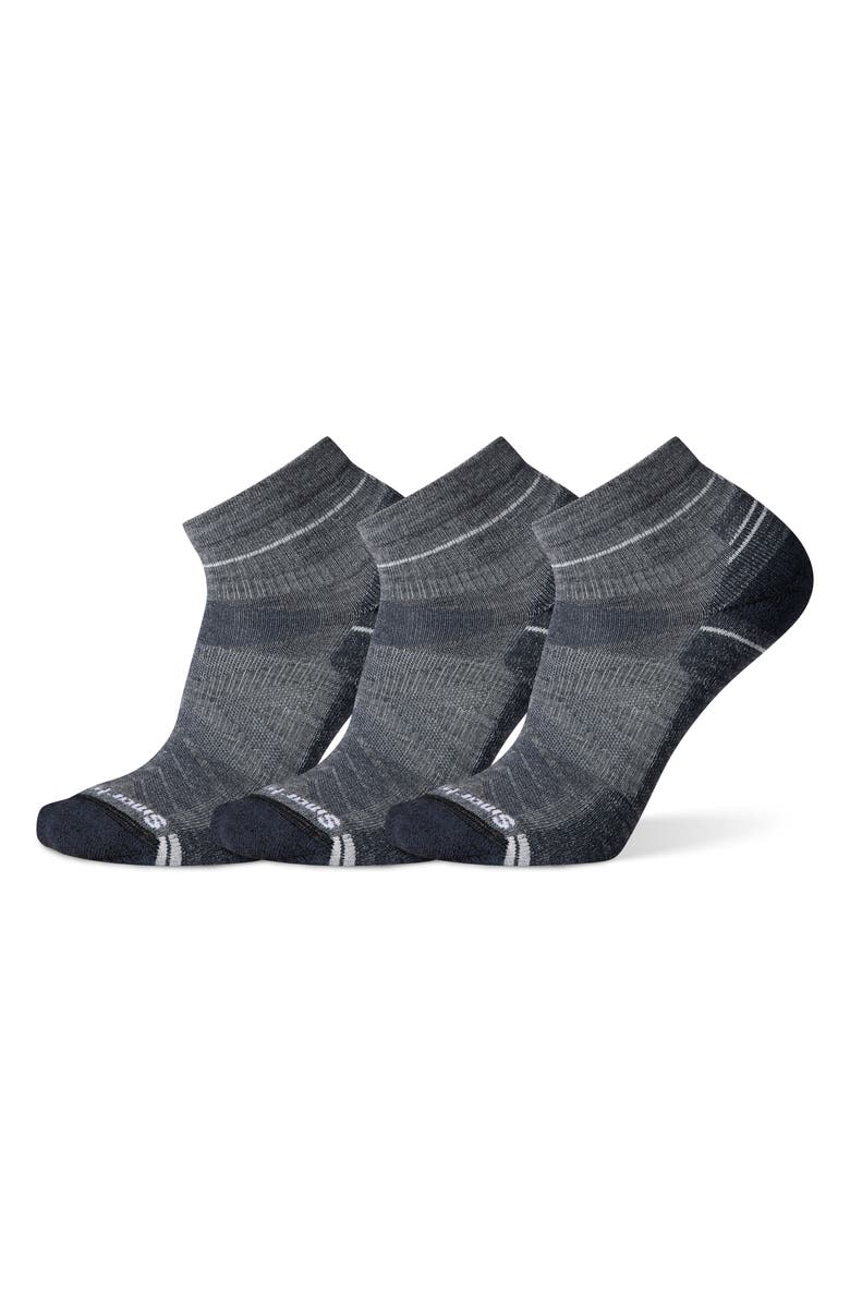 Smartwool 3-Pack Hike Light Cushion Ankle Socks, Main, color, Hike Medium Gray