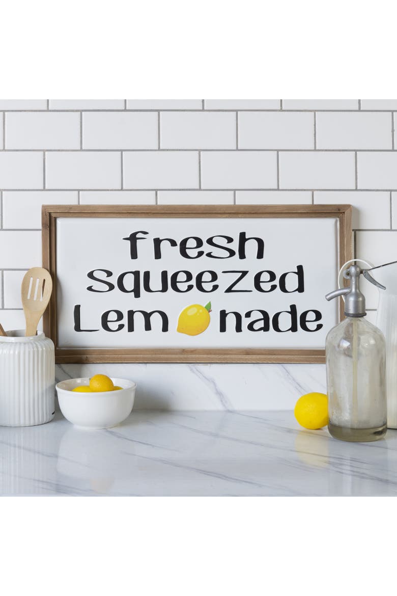 Lemonade Wall Sign, Alternate, color, White