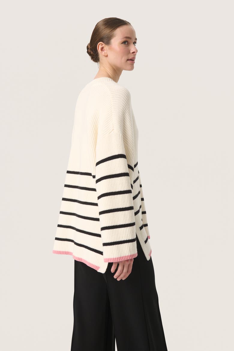 SLMusling V-neck Loose Fit Pullover, Alternate, color, Whisper White