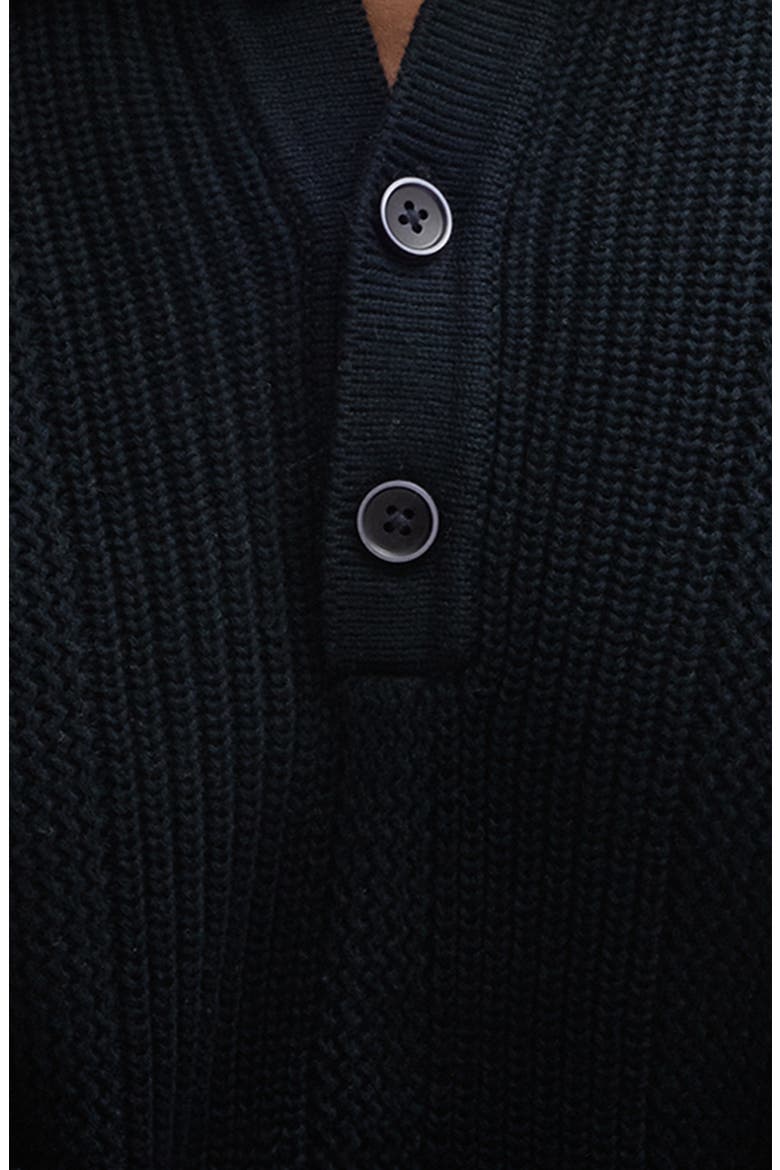 Mercato Long Sleeve Polo Sweater, Alternate, color, DARK CASPIAN