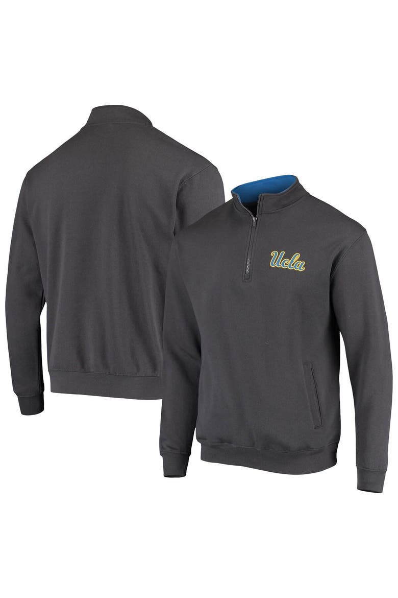 Men's Colosseum Charcoal UCLA Bruins Tortugas Logo Quarter-Zip Jacket, Alternate, color, Charcoal