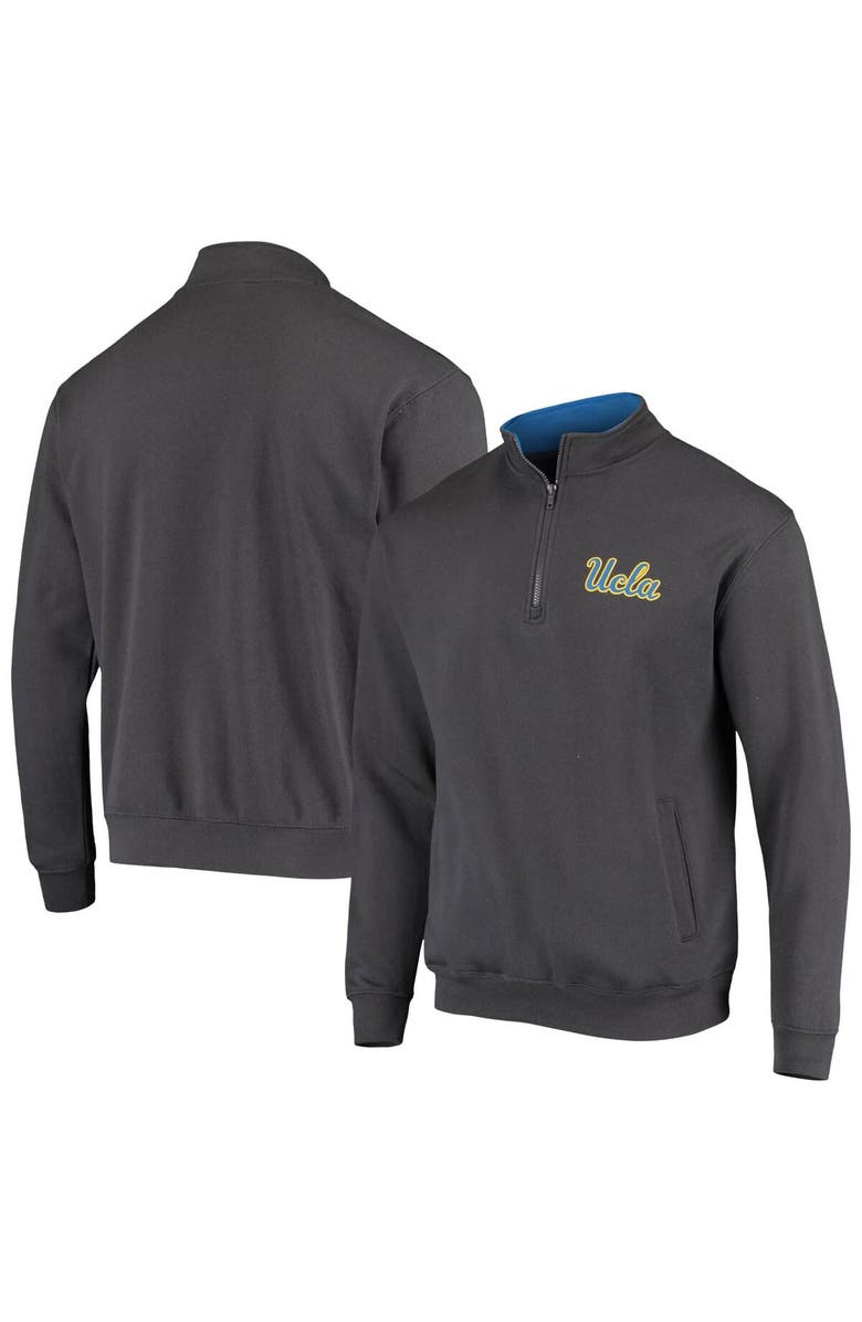 COLOSSEUM Men's Colosseum Charcoal UCLA Bruins Tortugas Logo Quarter-Zip Jacket, Alternate, color, 