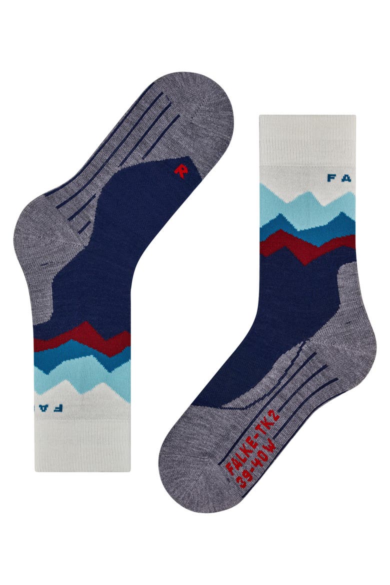 TK2 Explore Crest Hiking Socks, Alternate, color, Dark Night