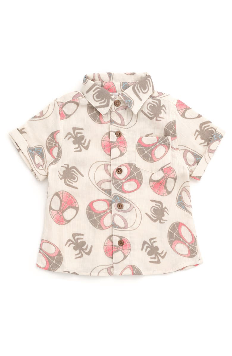 Marvel Spidey and His Amazing Friends Gauze One Piece and Set, Alternate, color, Ivory