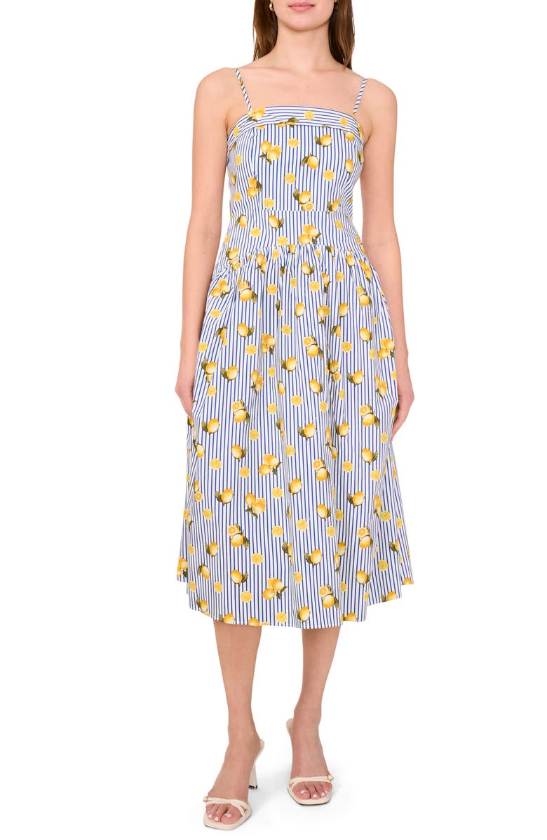 CeCe Drop Waist Sundress, Main, color, Lemonade