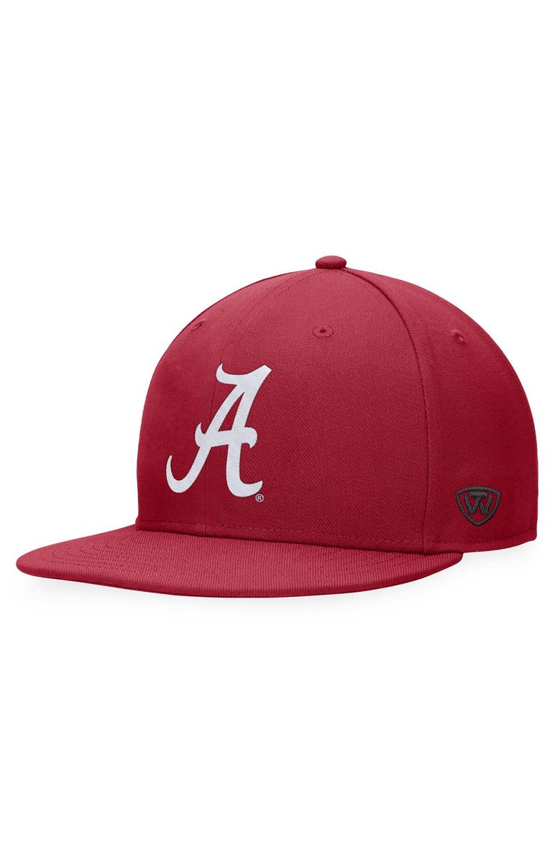 TOP OF THE WORLD Men's Top of the World Crimson Alabama Crimson Tide Fitted Hat, Alternate, color, 