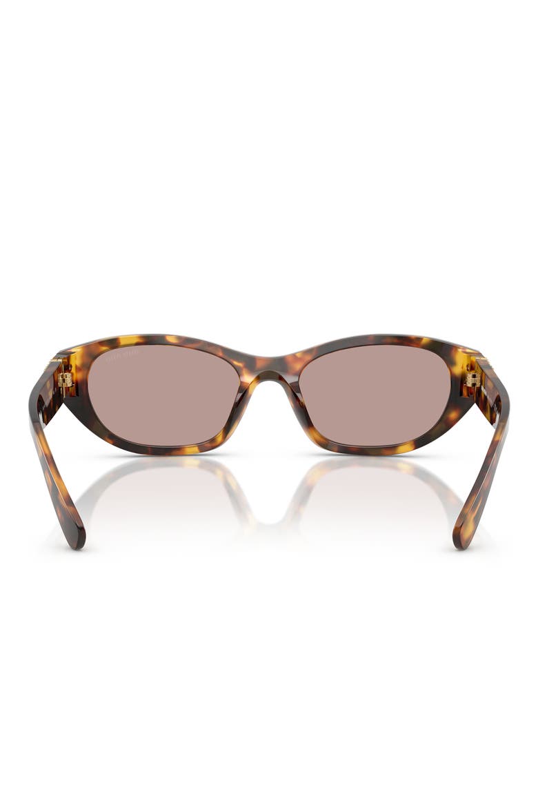 53mm Oval Sunglasses, Alternate, color, HONEY HAVANA / PURPLE BROWN