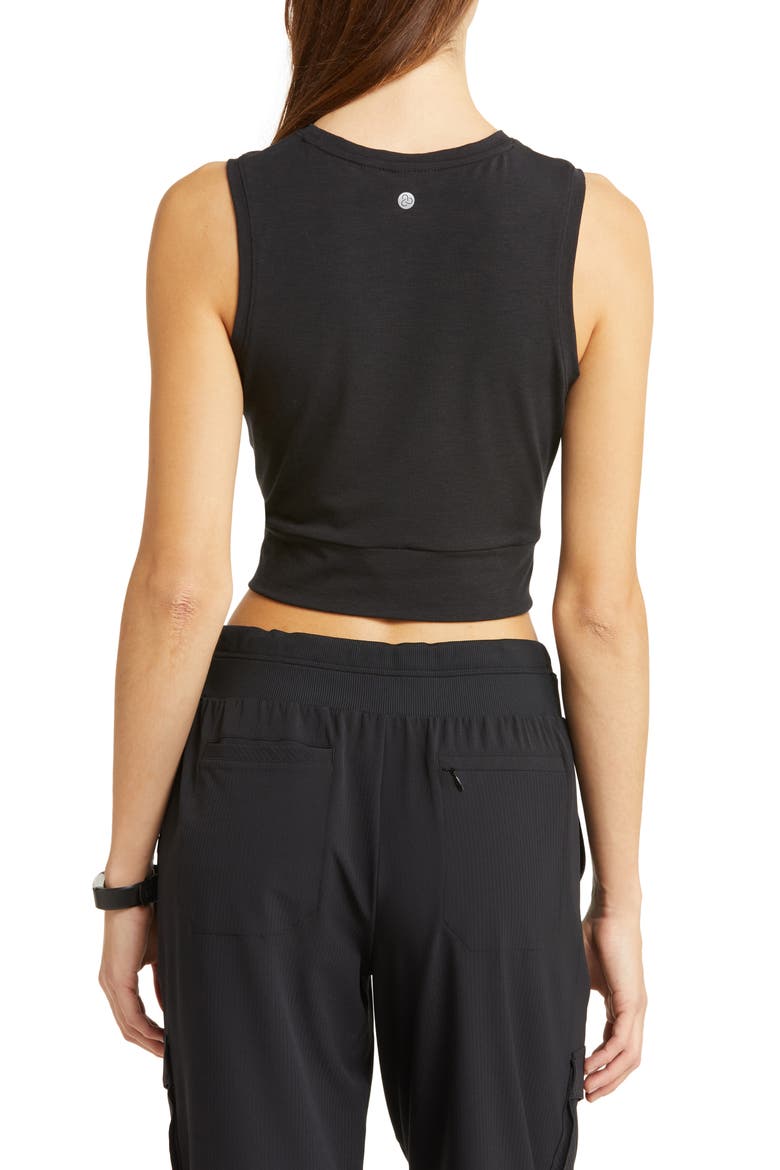 Work For It Twist Crop Tank, Alternate, color, BLACK