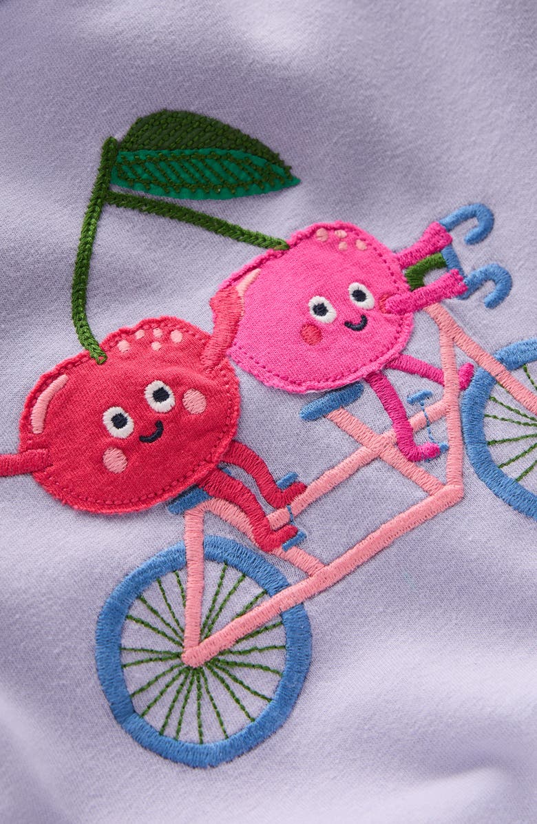 Mini Boden Kids' Cherry Appliqué Cotton Graphic T-Shirt, Alternate, color, 