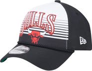 New Era Men's New Era Black Chicago Bulls Throwback Gradient A-Frame 9FORTY Adjustable Hat