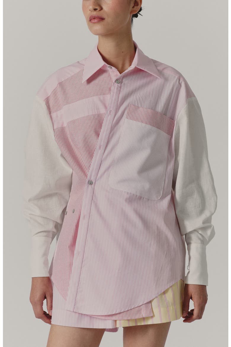 Norte Long Sleeve Button-Up Cotton Shirt, Main, color, Mil Rayas Rosa Print