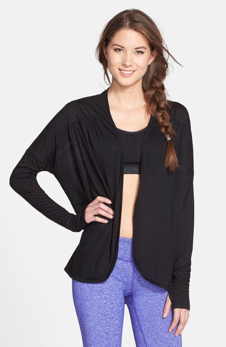 Zella 'Athena' Open Back Drape Cardigan, Alternate, color, 