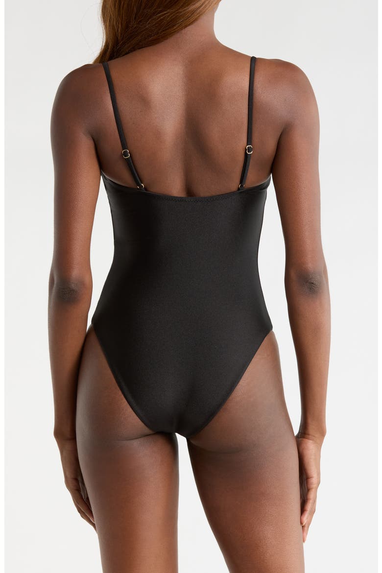 Underwire One-Piece Swimsuit, Alternate, color, TWILIGHT BLACK