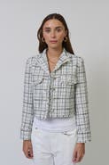 Central Park West Logan Studded Tweed Jacket