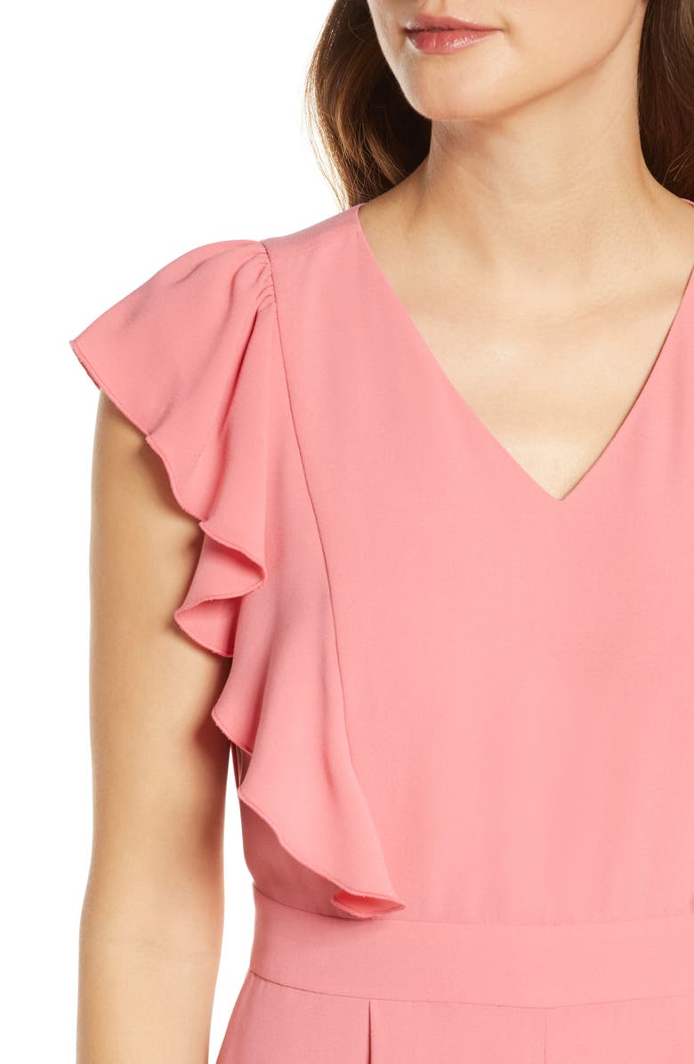 Rachel Parcell Flutter Sleeve Jumpsuit, Alternate, color,